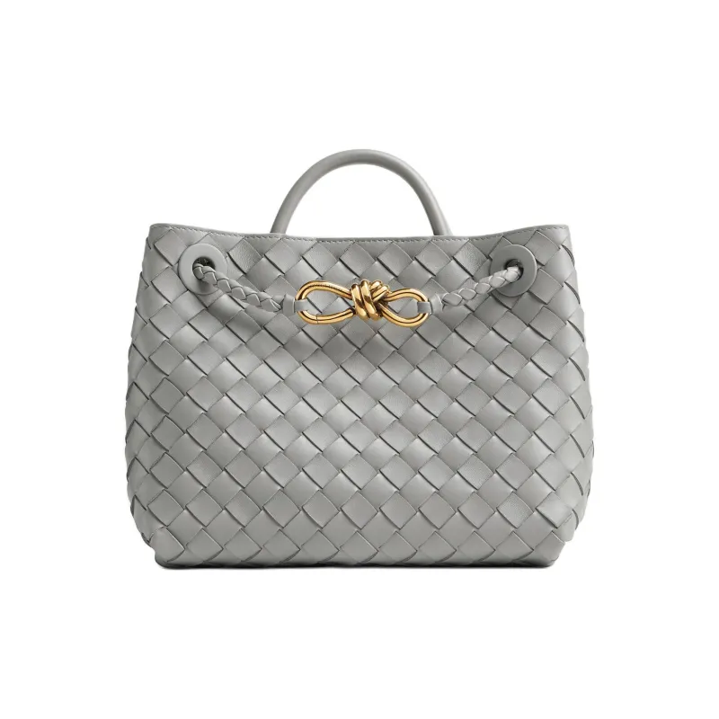 Bottega Veneta Intrecciato Sheepskin Shoulder Bag, Crossbody Bag, Handbag Trumpets Women's Silver-0