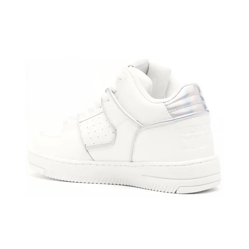 VERSACE JEANS High Top Skateboard Shoes Women's White-3