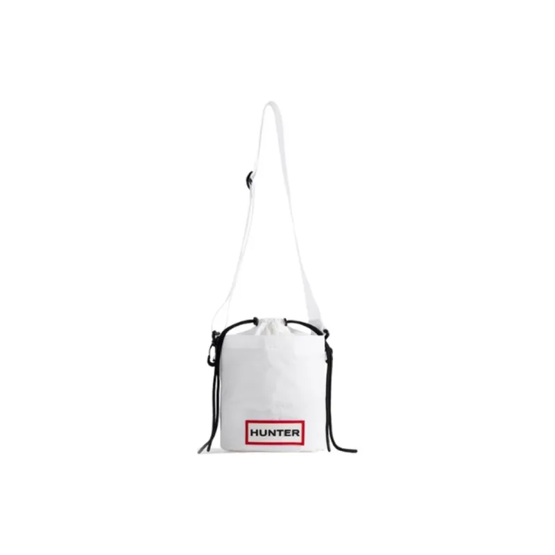 HUNTER Nylon Bucket Bag, Shoulder Bag, Crossbody Bag Unisex White-0
