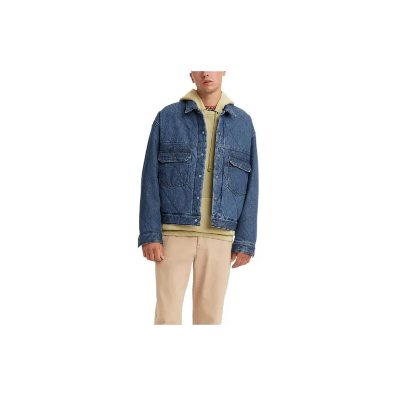 Levis Puffer Jackets Men Blue-2