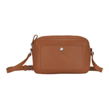 LONGCHAMP Le Foulonné Cow Leather Camera Bags Crossbody Bag Shoulder Bag Small Size Women's Caramel