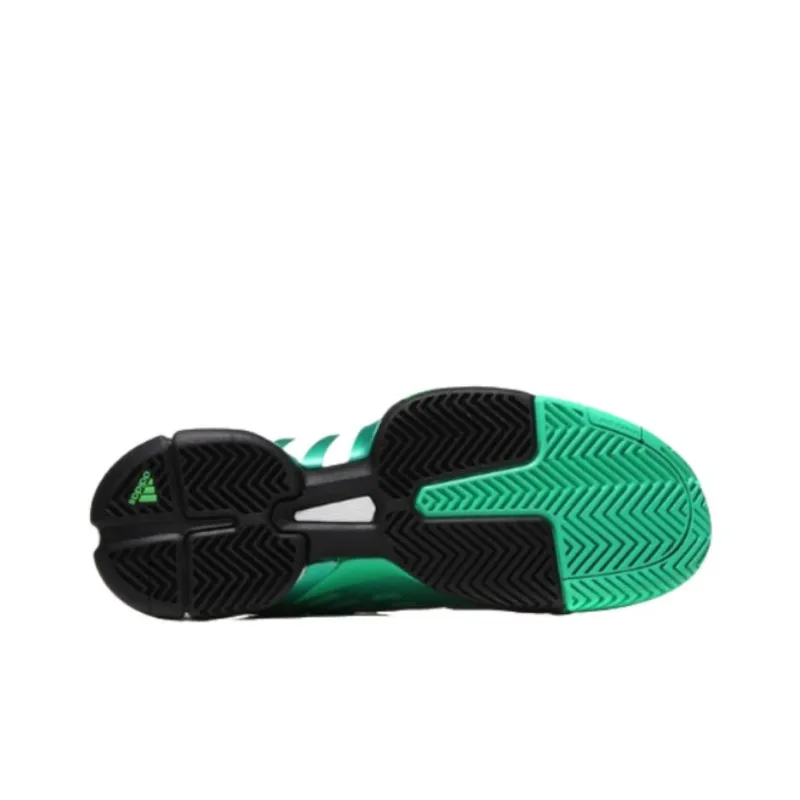 Adidas Barricade Anti-Slip Wear-Resistant Low-Top Tennis Shoes Men's Green-3