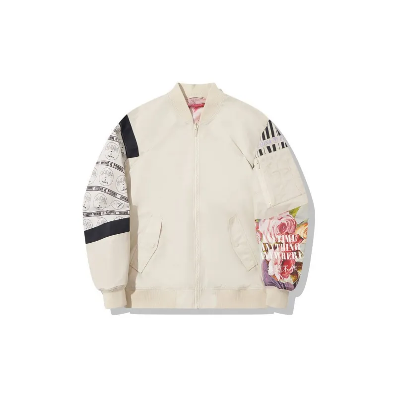 Pleasures X LiNing Jackets Men Oat Gray-1