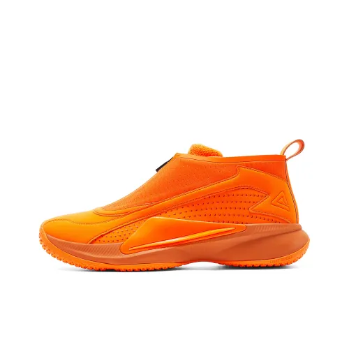 PEAK Basketball Shoes Men Low Top Fluorescent Orange