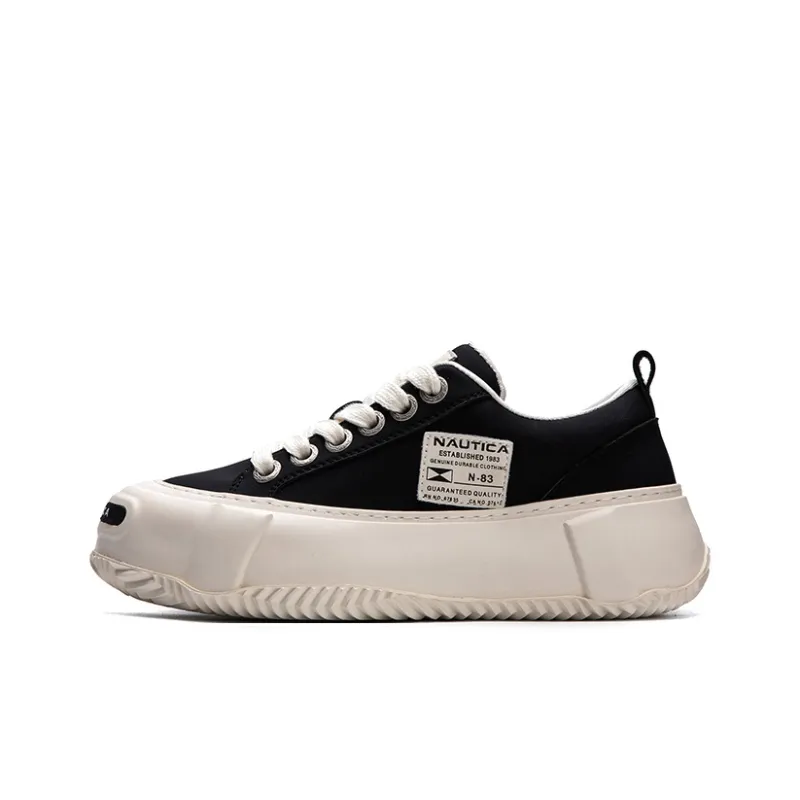 NAUTICA Laugh Slip Resistant, Abrasion Resistant, Lightweight Low Top Skateboard Shoes Women's Black-2