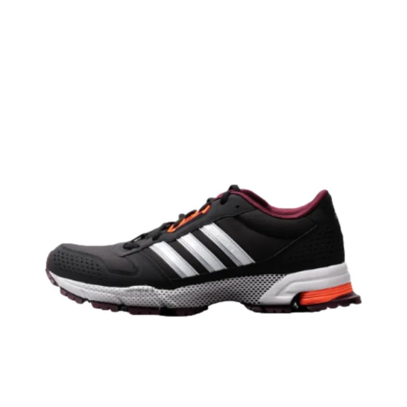 Adidas Marathon 10 Anti Slip Wear Resistant Low Top Running Shoes Men's Black-0