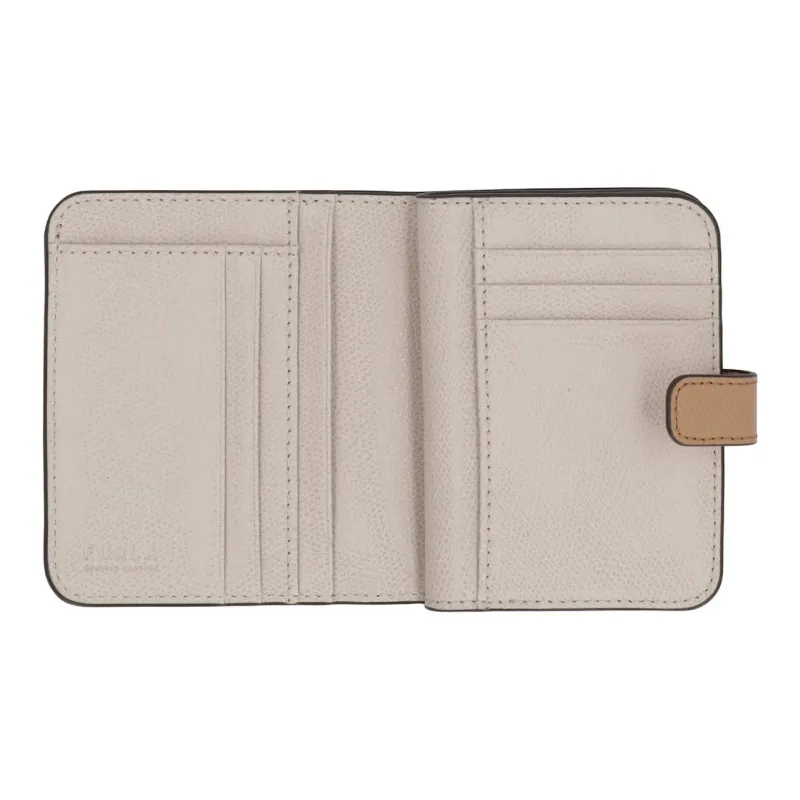 Furla Calfskin Wallet Women's Beige-2