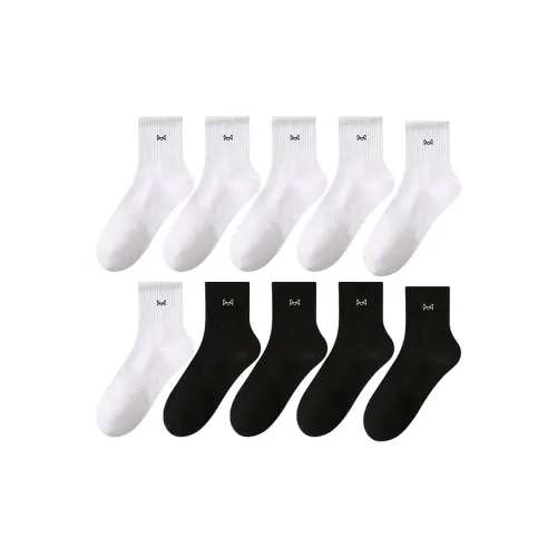 MIIOW Mid Calf Socks Unisex 10 Pack