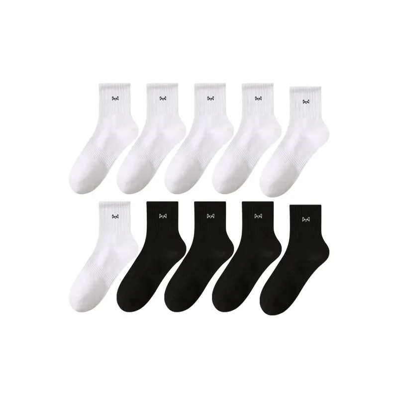 MIIOW Mid Calf Socks Unisex 10 Pack-0