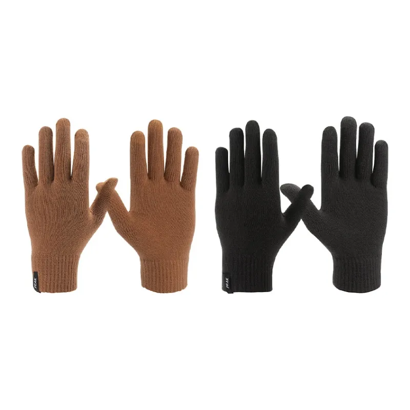 PEAK Acrylic Knit Gloves Unisex Multiple Colors-12