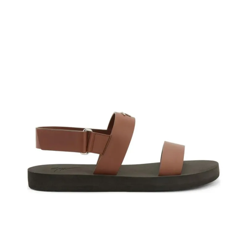 Giuseppe Zanotti Saiph Logo plaque Leather Sandals-1