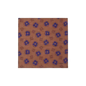 LARDINI Wool Silk Scarves Men's Brown