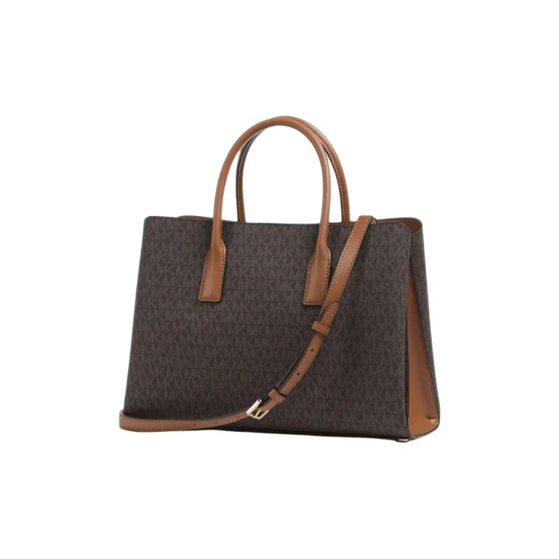MICHAEL KORS Artificial Leather Shoulder Bag, Crossbody Bag, Handbag Tubas Women's Dark Brown & Acorn Brown-2