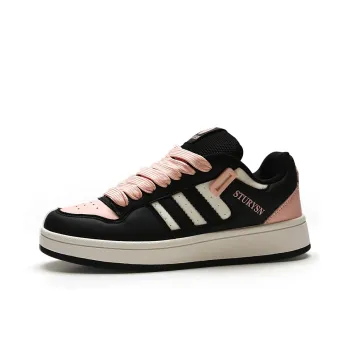 STUR YSN Wear resistant And Lightweight Low Top Skateboard Shoes Unisex Black Pink