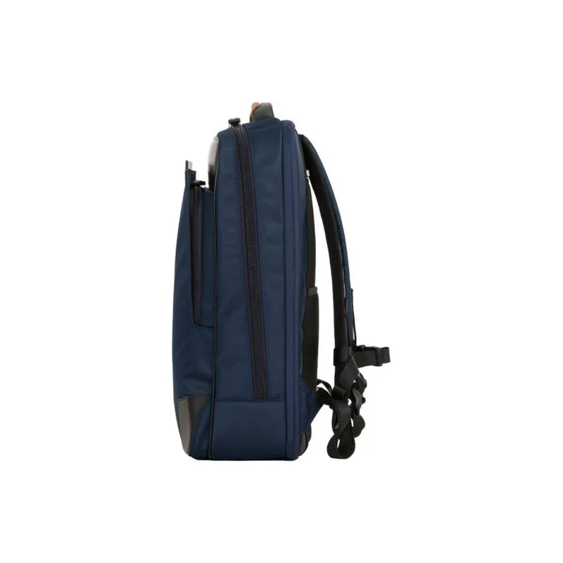 SAMSONITE Recycled Polyester Backpack Medium Size Unisex Marine Blue With Orange Accents-2