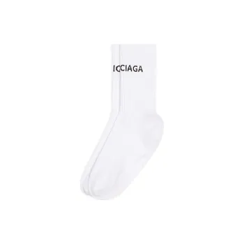 Balenciaga Logo Socks White/Black