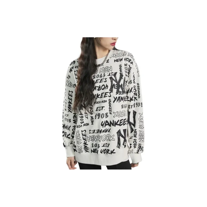 MLB New York Yankees Sweatshirts Unisex White-3