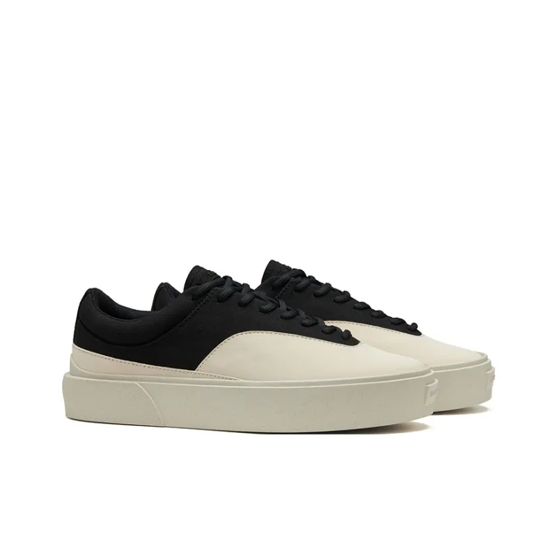 EQLZ EQUALIZER Fault 22 Anti Slip Wear Resistant Low Top Skateboard Shoes Unisex Black White-1