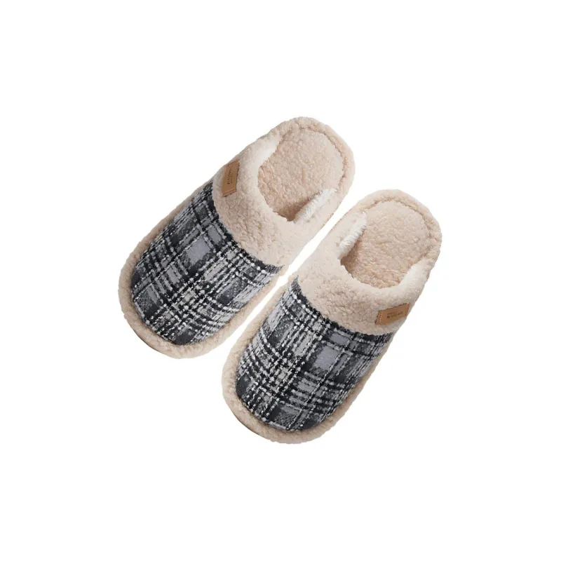 Cotton Slippers For Fall And Winter Indoor Unisex Slip Resistant Fleece Lined Warm Couple's Floor Cotton Slippers-27