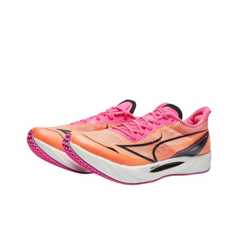 HEALTH Cushioning Slip Resistant Coverage Low Top Carbon Plate Running Shoes Unisex Orange Pink-2