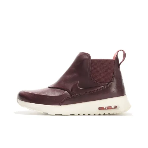 Nike Air Max Thea Wear-Resistant High-Top Casual Shoes Unisex Cherry Red
