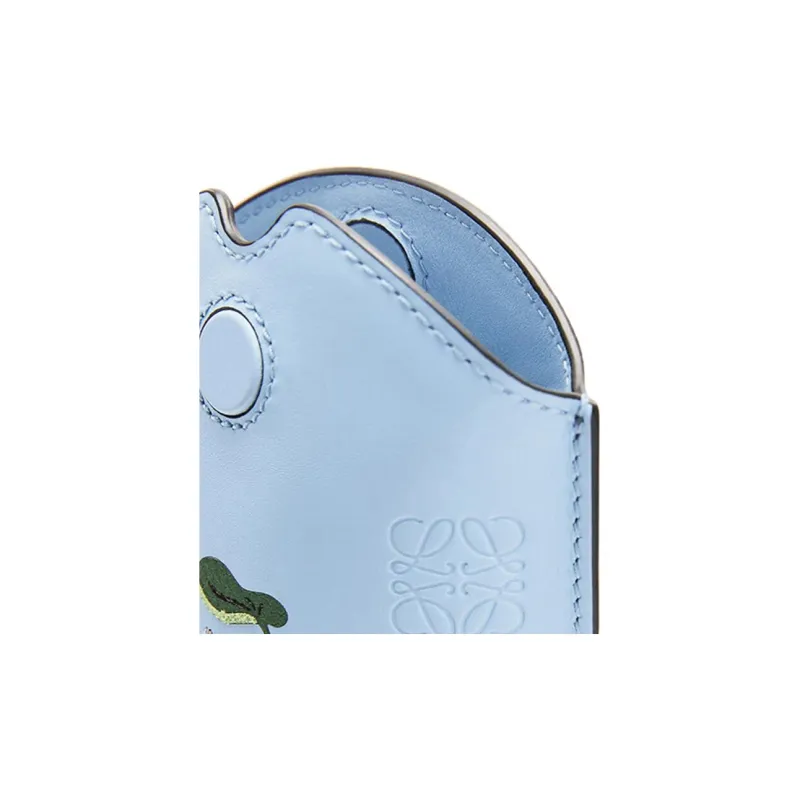 LOEWE Calfskin Cell Phone Pouch Shoulder Bag Crossbody Bag Women's Candy Color/Light Blue-4
