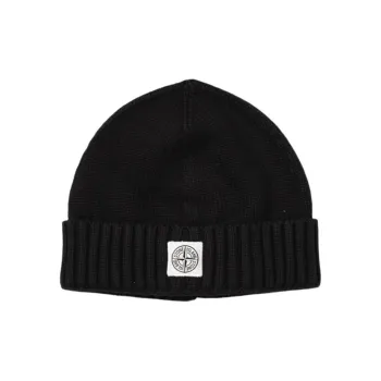 STONE ISLAND Logo Patch Ribbed Beanie