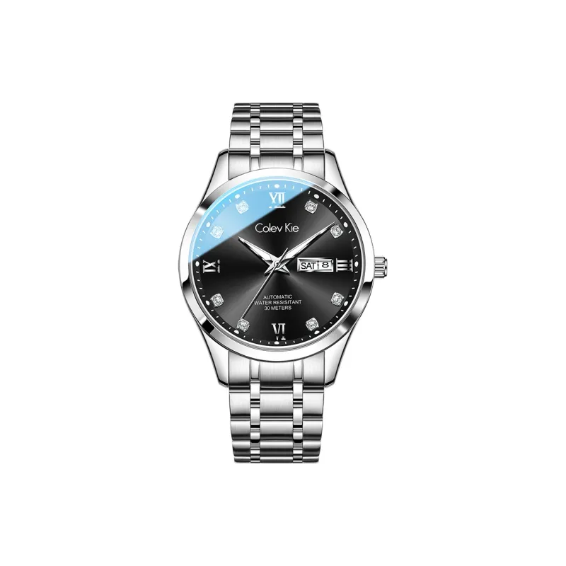 Colev Kie Automatic Mechanical Movement Steel Strap Men's Watches Gray Dial-9