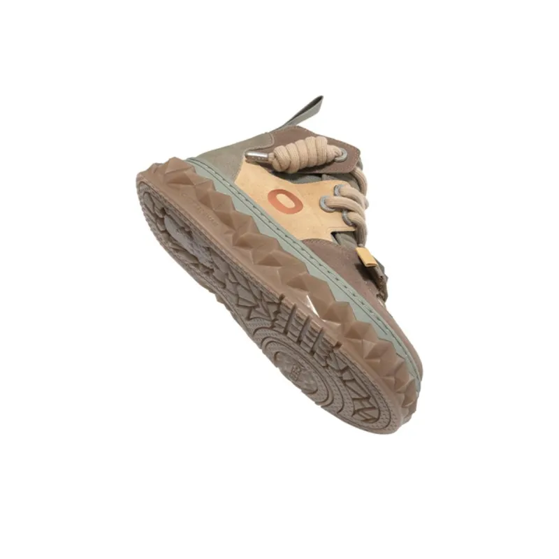 OETZI Skateboard Shoes Unisex High Top Khaki-3