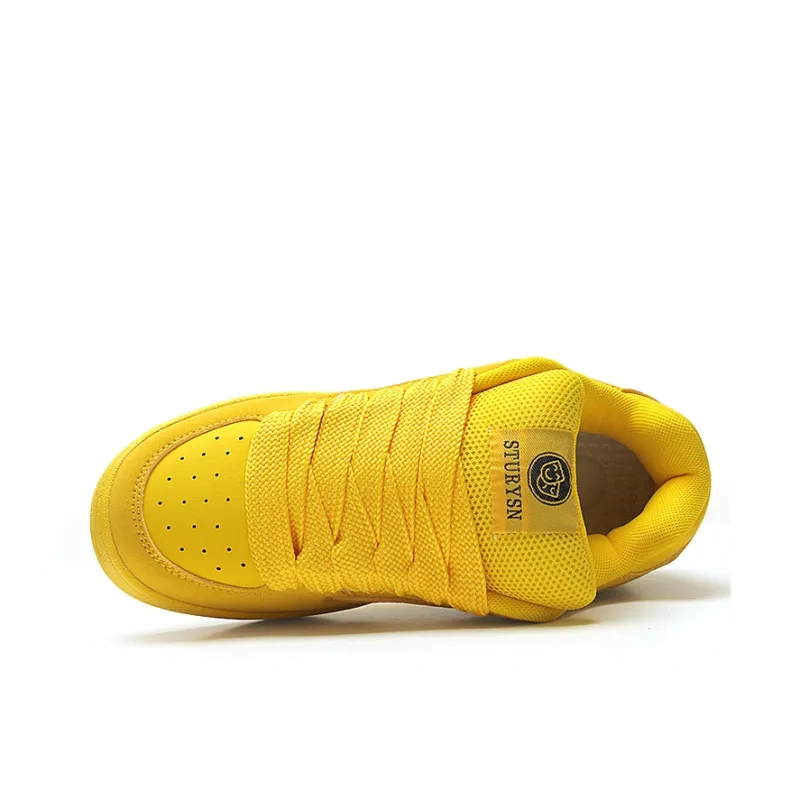 STUR YSN Wear resistant And Lightweight Low Top Skateboard Shoes Unisex Gold Coast-6