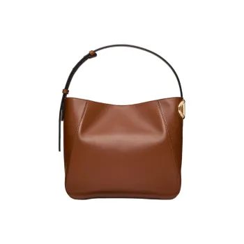 Valentino Vlogo Napa Calf Leather Bucket Bag Handbag Shoulder Bag Regular Women's Brown