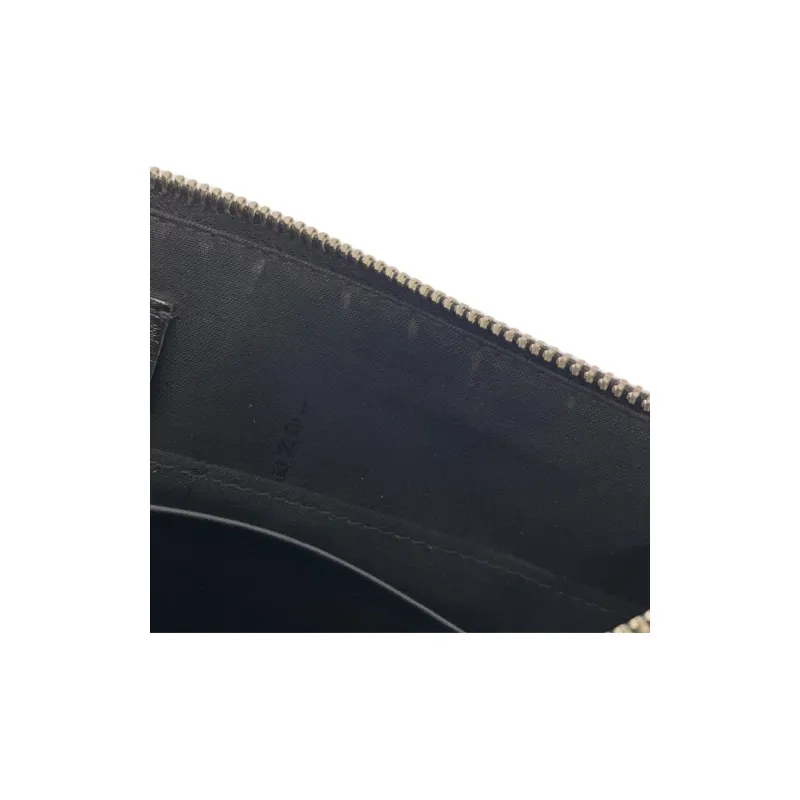FENDI PVC Clutch Men's Black Yellow-5