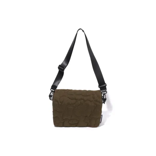 A BATHING APE Fabric Crossbody Bag Regular Unisex Green/Black