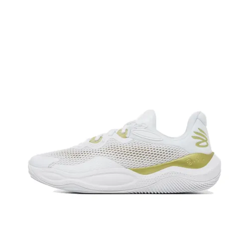 Under Armour Curry Splash 24 Anti Slip Wear Resistant Low Top Basketball Shoes Unisex White