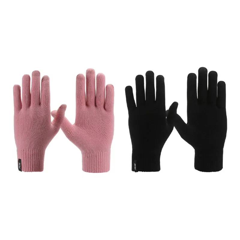 PEAK Acrylic Knit Gloves Unisex Multiple Colors-11
