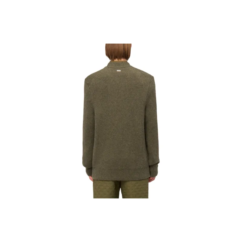 FERRAGAMO Cashmere Sweater Men's Olive Green-2