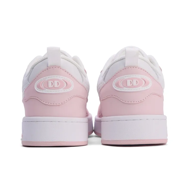 GLO BULL Skateboard Shoes Women's Low Top White Pink-4