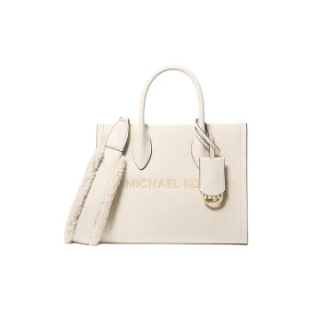MICHAEL KORS Litchi Grain Leather Tote Bag Shopping Bag Shoulder Bag Crossbody Bag Handbag Small Size Women's Cream