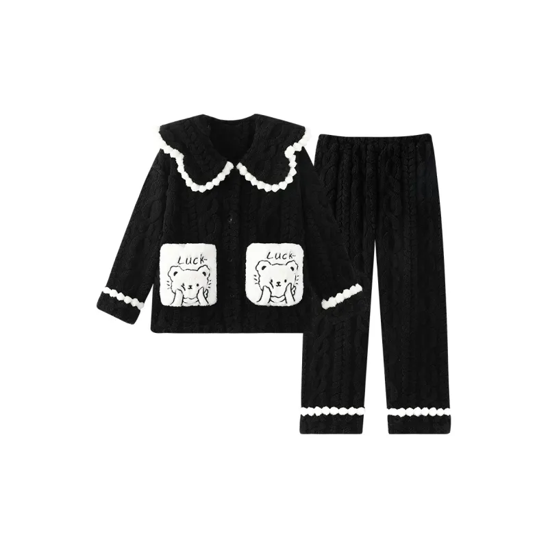 O'MESIK Pajama Set Women's Black-0