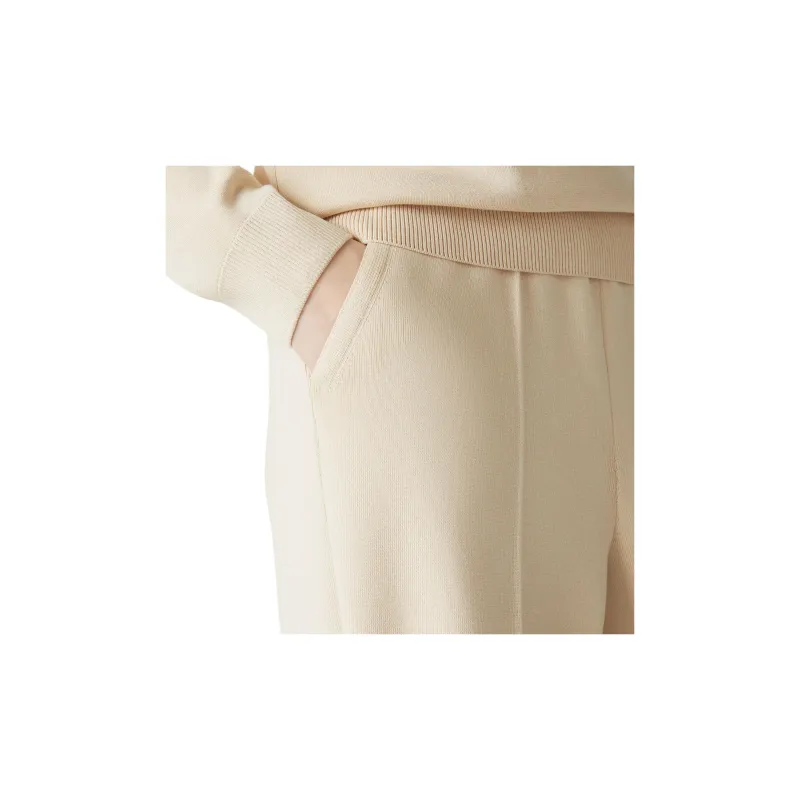 Loro Piana FW24 Casual Pants Women's Beige Milk-5