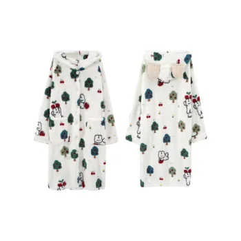 Ta Yan Pajama Robe Women's White