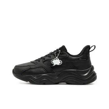 361° Linglong Series Cushioned Wear Resistant Water Resistant Low Top Casual Running Shoes Women's Obsidian Black