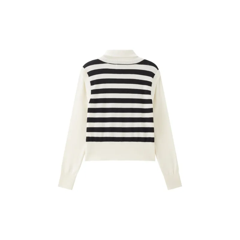 UNIQLO Knitwear Women's Ecru/Black Stripes-1