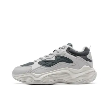 XTEP Slip-Resistant Water-Resistant Warm Mid-Top Casual Running Shoes Women's Gray