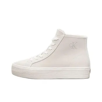 CKJ CALVIN KLEIN JEANS High Top Skateboard Shoes Women's White