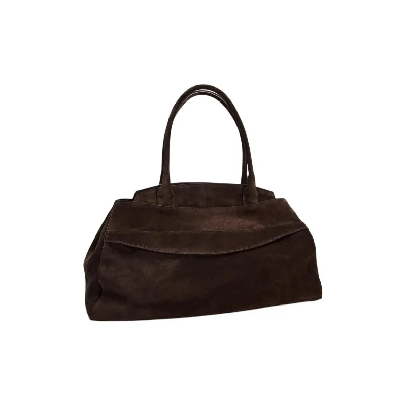 ZARA Cow Leather Shoulder Bag Women's Brown-1
