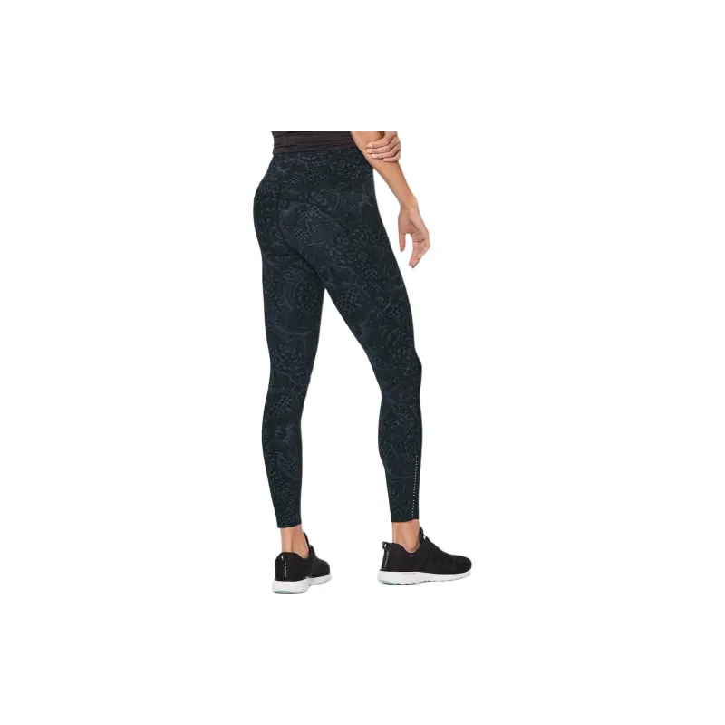 Lululemon Fast And Free Athletic Trousers Women's Blue Black Print-1