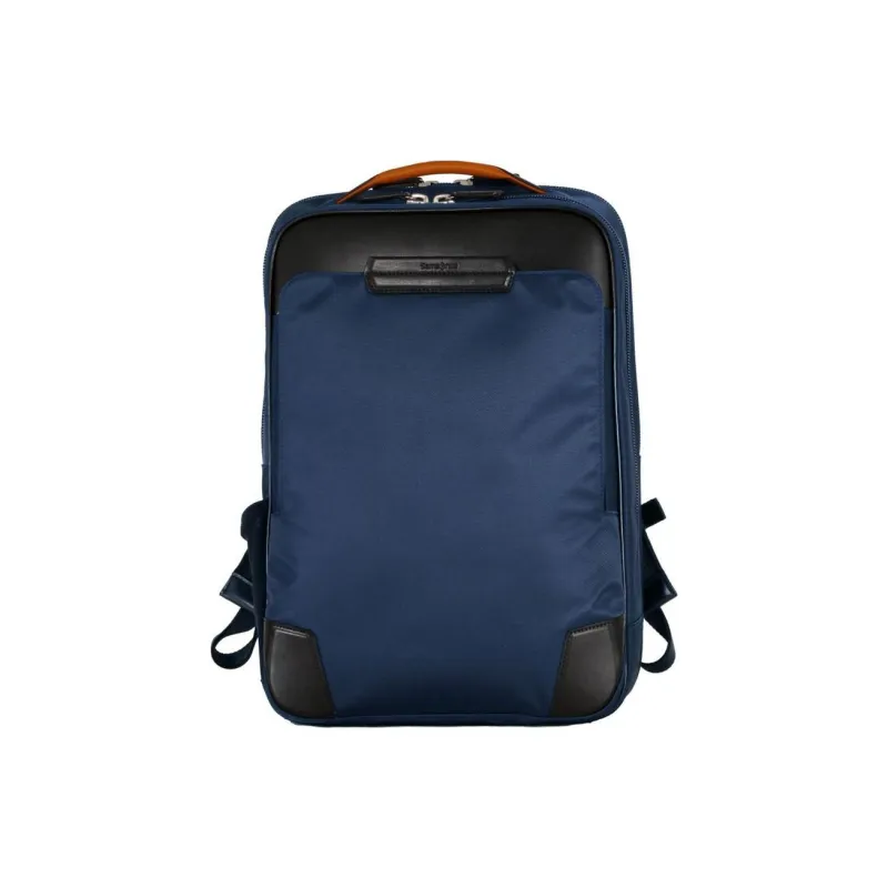 SAMSONITE Recycled Polyester Backpack Large Size Unisex Marine Blue With Orange Accents-0