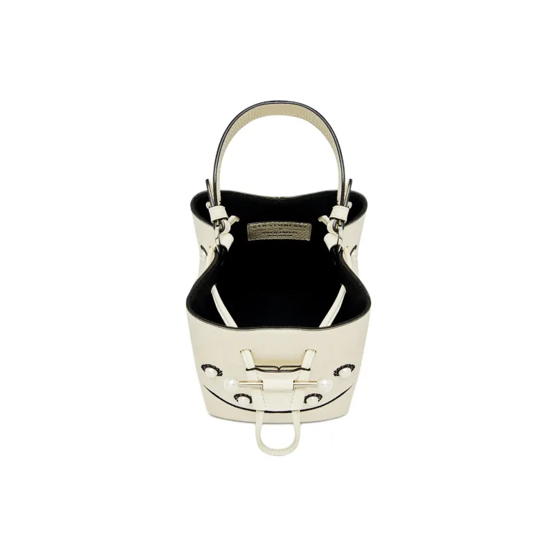 Strathberry Shrimps Collaboration Calfskin Bucket Bags Shoulder Bag Crossbody Bag Handbag Women's Ecru-3