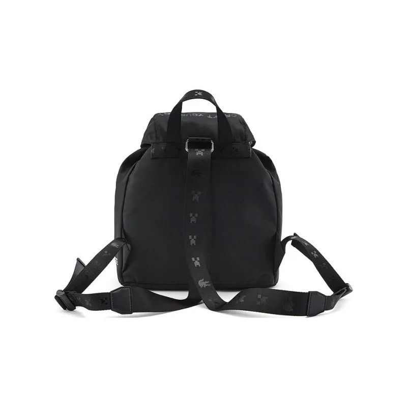 LACOSTE Fabric Backpack Medium Size Women's Black-2